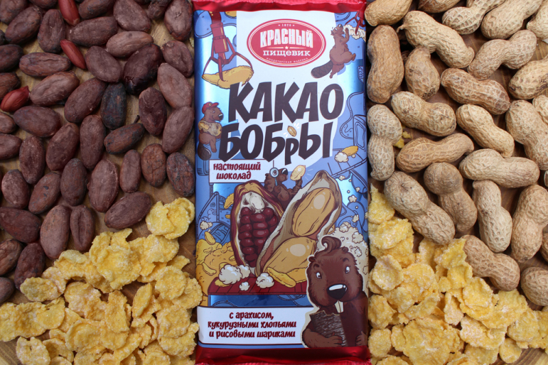 Какао-бобры появились на упаковке белорусского шоколада