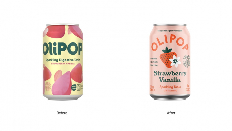 Редизайн газированного напитка Olipop от Break Maiden (США)
