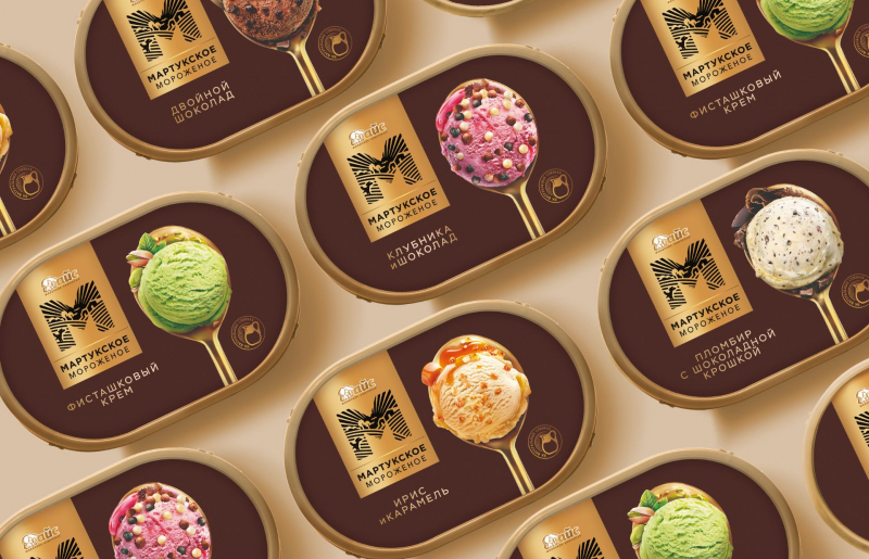 В агентстве Getbrand изменили облик упаковки Мартукского мороженого